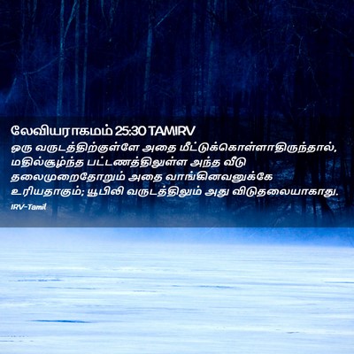 Picture 02 - லேவியராகமம் 25:30 TAMIRV - ஒரு - Bible Verse Picture