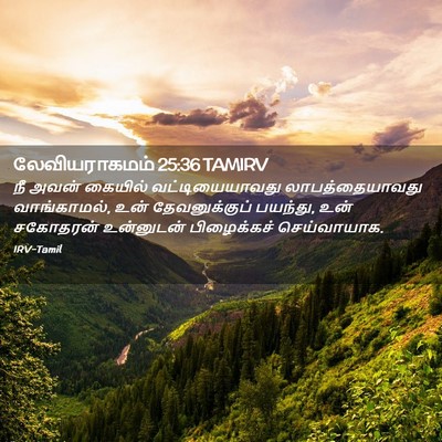 Picture 02 - லேவியராகமம் 25:36 TAMIRV - நீ அவன் கையில் - Bible Verse Picture