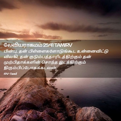 Picture 02 - லேவியராகமம் 25:41 TAMIRV - பின்பு, தன் - Bible Verse Picture