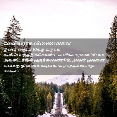 Picture 02 - லேவியராகமம் 25:53 TAMIRV - இவன் வருடத்திற்கு - Bible Verse Picture
