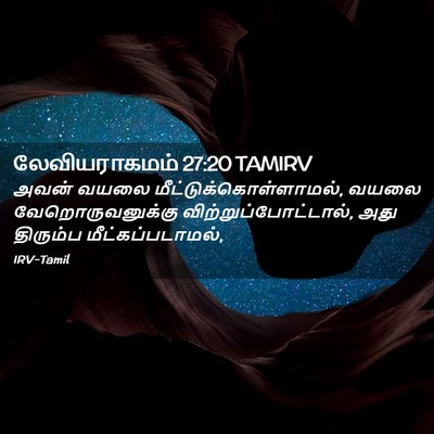 Picture 02 - லேவியராகமம் 27:20 TAMIRV - அவன் வயலை - Bible Verse Picture