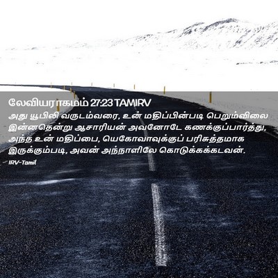 Picture 02 - லேவியராகமம் 27:23 TAMIRV - அது யூபிலி - Bible Verse Picture