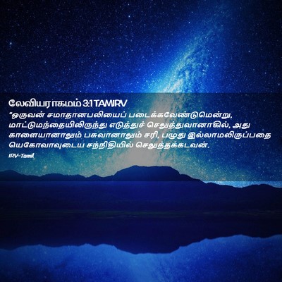 Picture 02 - லேவியராகமம் 3:1 TAMIRV - “ஒருவன் - Bible Verse Picture