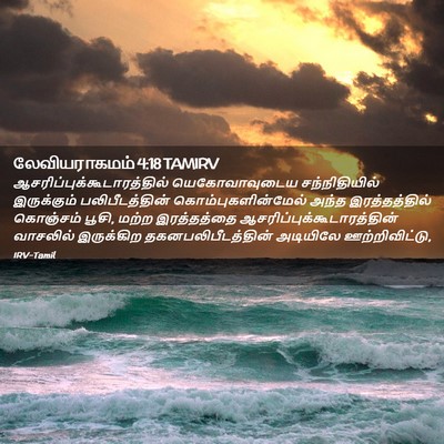 Picture 02 - லேவியராகமம் 4:18 TAMIRV -  - Bible Verse Picture