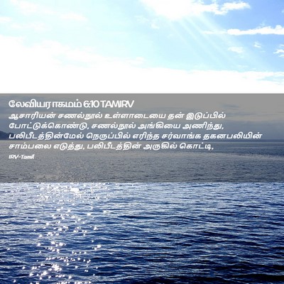 Picture 02 - லேவியராகமம் 6:10 TAMIRV - ஆசாரியன் சணல்நூல் - Bible Verse Picture