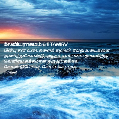Picture 02 - லேவியராகமம் 6:11 TAMIRV - பின்பு தன் - Bible Verse Picture