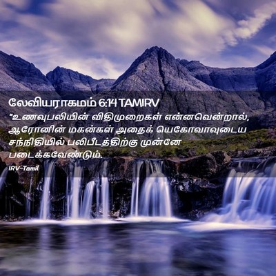 Picture 02 - லேவியராகமம் 6:14 TAMIRV - “உணவுபலியின் - Bible Verse Picture
