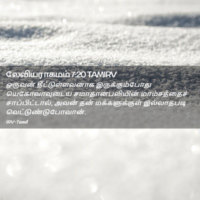 Picture 02 - லேவியராகமம் 7:20 TAMIRV - ஒருவன் - Bible Verse Picture