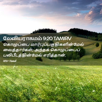 Picture 02 - லேவியராகமம் 9:20 TAMIRV - கொழுப்பை - Bible Verse Picture