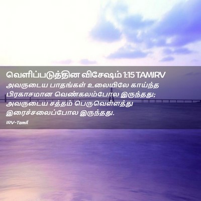 Picture 02 - வெளிப்படுத்தின விசேஷம் 1:15 TAMIRV - அவருடைய பாதங்கள் - Bible Verse Picture