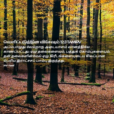 Picture 02 - வெளிப்படுத்தின விசேஷம் 12:3 TAMIRV - அப்பொழுது வேறொரு - Bible Verse Picture