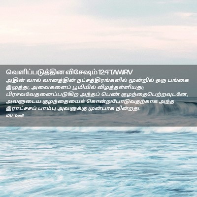 Picture 02 - வெளிப்படுத்தின விசேஷம் 12:4 TAMIRV - அதின் வால் - Bible Verse Picture