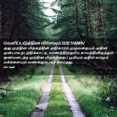 Picture 02 - வெளிப்படுத்தின விசேஷம் 13:12 TAMIRV - அது முந்தின - Bible Verse Picture
