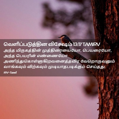 Picture 02 - வெளிப்படுத்தின விசேஷம் 13:17 TAMIRV - அந்த மிருகத்தின் - Bible Verse Picture