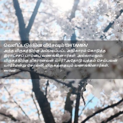 Picture 02 - வெளிப்படுத்தின விசேஷம் 13:4 TAMIRV - அந்த - Bible Verse Picture