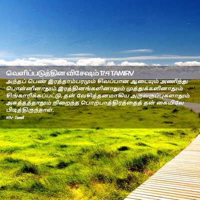 Picture 02 - வெளிப்படுத்தின விசேஷம் 17:4 TAMIRV - அந்தப் பெண் - Bible Verse Picture