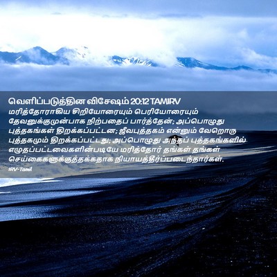 Picture 02 - வெளிப்படுத்தின விசேஷம் 20:12 TAMIRV - மரித்தோராகிய - Bible Verse Picture