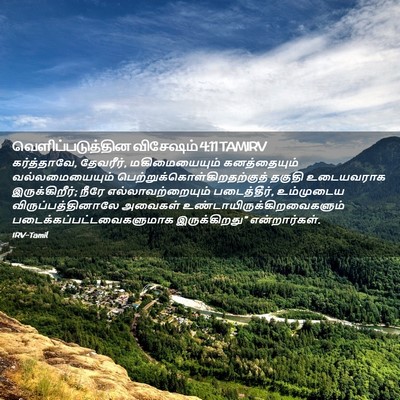 Picture 02 - வெளிப்படுத்தின விசேஷம் 4:11 TAMIRV - கர்த்தாவே, - Bible Verse Picture