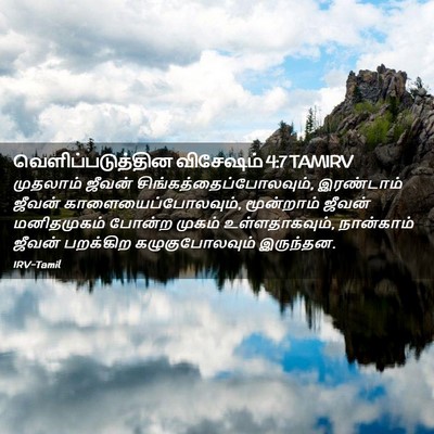 Picture 02 - வெளிப்படுத்தின விசேஷம் 4:7 TAMIRV - முதலாம் ஜீவன் - Bible Verse Picture