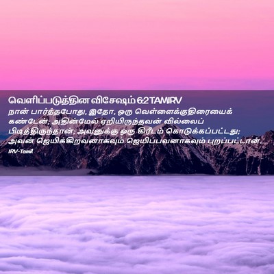 Picture 02 - வெளிப்படுத்தின விசேஷம் 6:2 TAMIRV - நான் பார்த்தபோது, - Bible Verse Picture