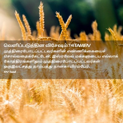 Picture 02 - வெளிப்படுத்தின விசேஷம் 7:4 TAMIRV -  - Bible Verse Picture