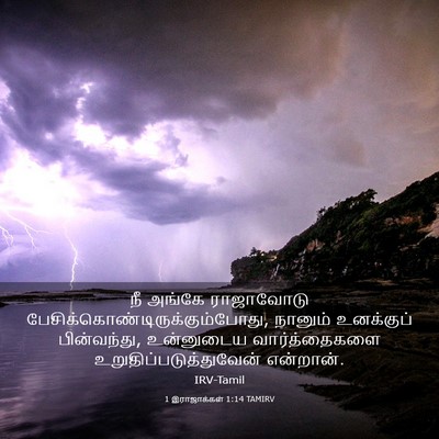 Picture 03 - 1 இராஜாக்கள் 1:14 TAMIRV - நீ அங்கே ராஜாவோடு - Bible Verse Picture