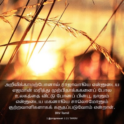 Picture 03 - 1 இராஜாக்கள் 1:21 TAMIRV -  - Bible Verse Picture