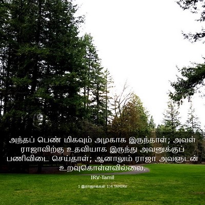 Picture 03 - 1 இராஜாக்கள் 1:4 TAMIRV - அந்தப் பெண் - Bible Verse Picture