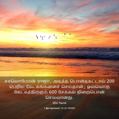 Picture 03 - 1 இராஜாக்கள் 10:16 TAMIRV - சாலொமோன் ராஜா, - Bible Verse Picture