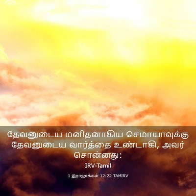 Picture 03 - 1 இராஜாக்கள் 12:22 TAMIRV - தேவனுடைய - Bible Verse Picture