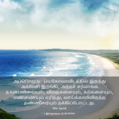 Picture 03 - 1 இராஜாக்கள் 18:38 TAMIRV - அப்பொழுது: - Bible Verse Picture