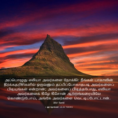 Picture 03 - 1 இராஜாக்கள் 18:40 TAMIRV - அப்பொழுது எலியா - Bible Verse Picture