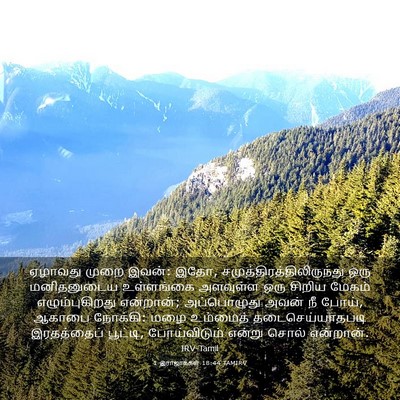 Picture 03 - 1 இராஜாக்கள் 18:44 TAMIRV - ஏழாவது முறை இவன்: - Bible Verse Picture