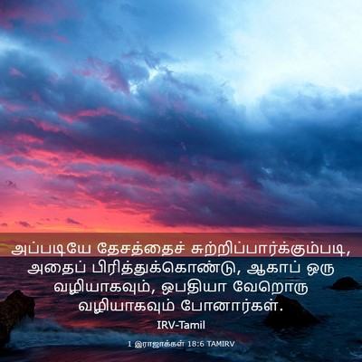 Picture 03 - 1 இராஜாக்கள் 18:6 TAMIRV - அப்படியே - Bible Verse Picture