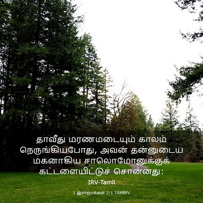 Picture 03 - 1 இராஜாக்கள் 2:1 TAMIRV - தாவீது மரணமடையும் - Bible Verse Picture