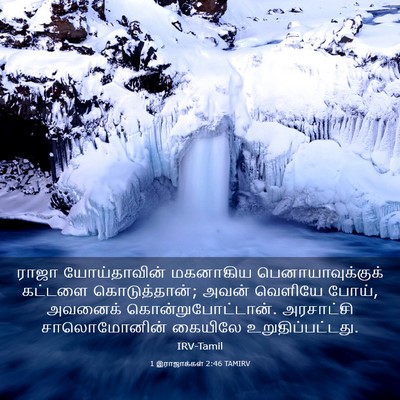 Picture 03 - 1 இராஜாக்கள் 2:46 TAMIRV - ராஜா யோய்தாவின் - Bible Verse Picture