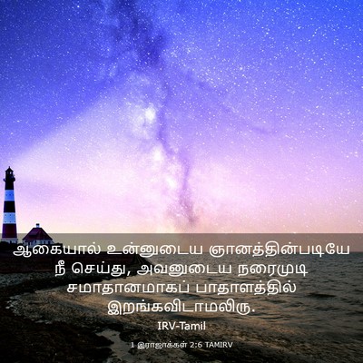 Picture 03 - 1 இராஜாக்கள் 2:6 TAMIRV - ஆகையால் உன்னுடைய - Bible Verse Picture
