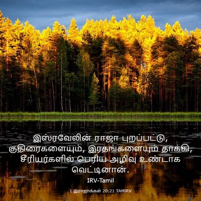 Picture 03 - 1 இராஜாக்கள் 20:21 TAMIRV - இஸ்ரவேலின் ராஜா - Bible Verse Picture