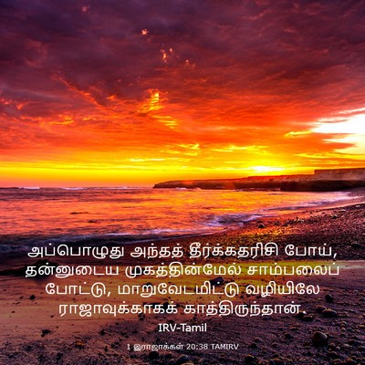 Picture 03 - 1 இராஜாக்கள் 20:38 TAMIRV - அப்பொழுது அந்தத் - Bible Verse Picture