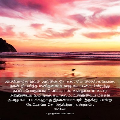 Picture 03 - 1 இராஜாக்கள் 20:42 TAMIRV - அப்பொழுது இவன் - Bible Verse Picture