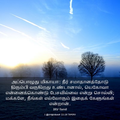 Picture 03 - 1 இராஜாக்கள் 22:28 TAMIRV - அப்பொழுது மிகாயா: - Bible Verse Picture