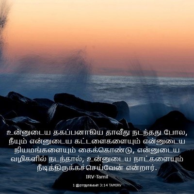 Picture 03 - 1 இராஜாக்கள் 3:14 TAMIRV - உன்னுடைய - Bible Verse Picture