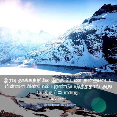 Picture 03 - 1 இராஜாக்கள் 3:19 TAMIRV - இரவு தூக்கத்திலே - Bible Verse Picture