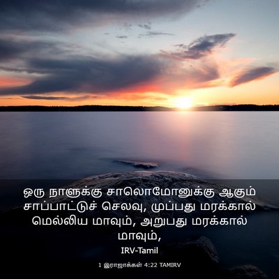 Picture 03 - 1 இராஜாக்கள் 4:22 TAMIRV - ஒரு நாளுக்கு - Bible Verse Picture
