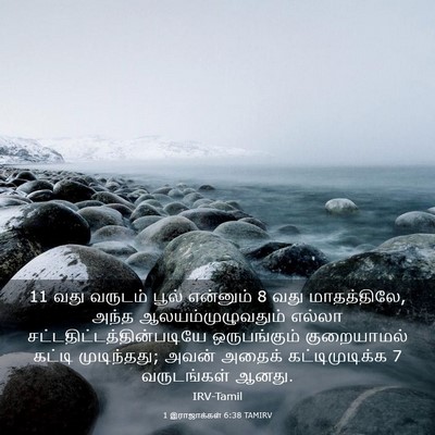 Picture 03 - 1 இராஜாக்கள் 6:38 TAMIRV - 11 வது வருடம் பூல் - Bible Verse Picture