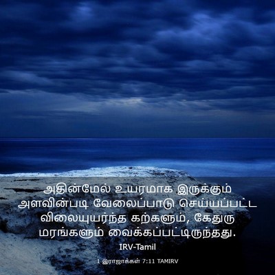 Picture 03 - 1 இராஜாக்கள் 7:11 TAMIRV - அதின்மேல் உயரமாக - Bible Verse Picture