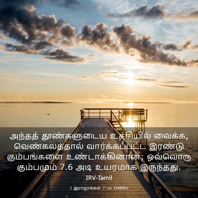 Picture 03 - 1 இராஜாக்கள் 7:16 TAMIRV - அந்தத் தூண்களுடைய - Bible Verse Picture