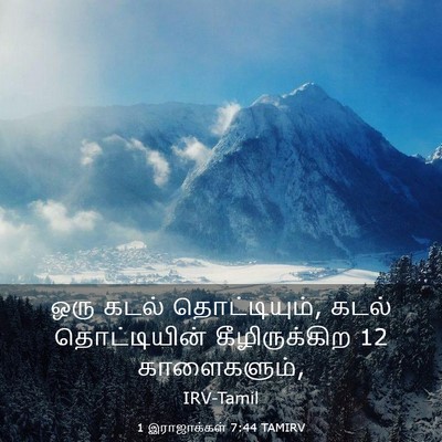 Picture 03 - 1 இராஜாக்கள் 7:44 TAMIRV - ஒரு கடல் - Bible Verse Picture
