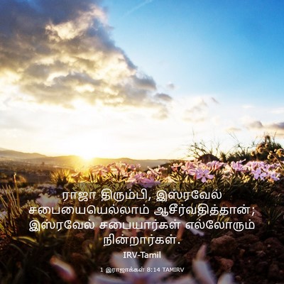 Picture 03 - 1 இராஜாக்கள் 8:14 TAMIRV - ராஜா திரும்பி, - Bible Verse Picture