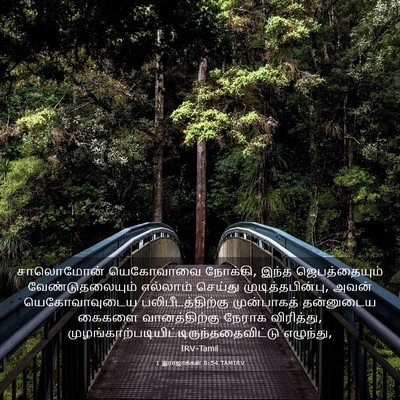 Picture 03 - 1 இராஜாக்கள் 8:54 TAMIRV - சாலொமோன் யெகோவாவை - Bible Verse Picture